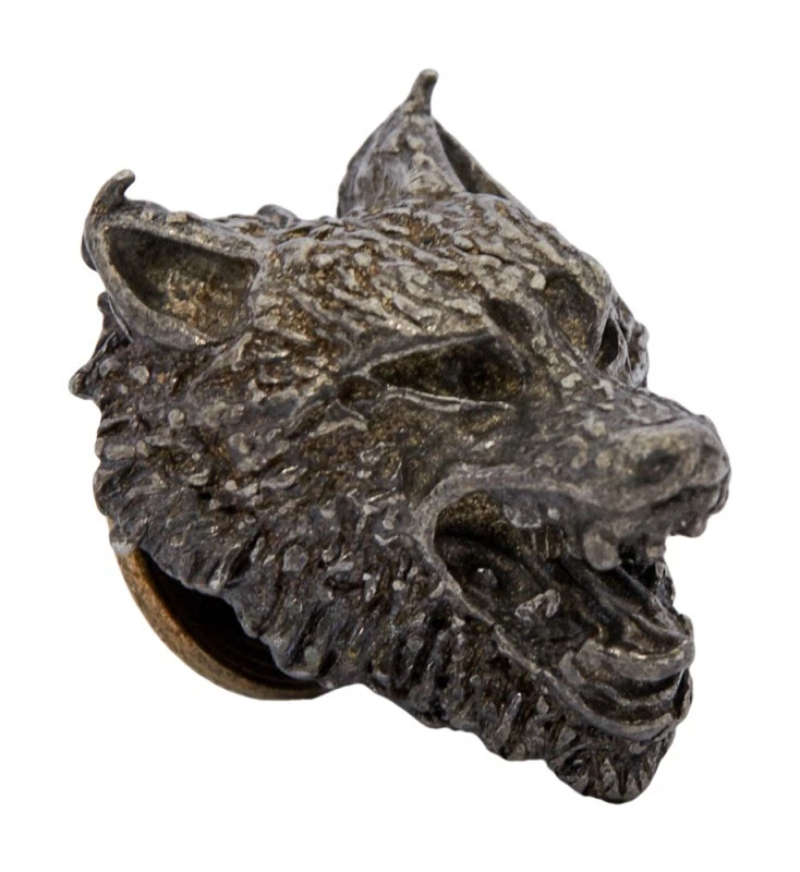 Dusty Hill ZZ Top Personally Owned Custom Made Silver Wolf Head Pin