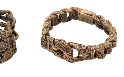 DUSTY HILL ZZ TOP PERSONALLY OWNED CUSTOM MADE  SCOTT KAY BRONZE BRACELET #2 COLLECTIBLE MEMORABILIA