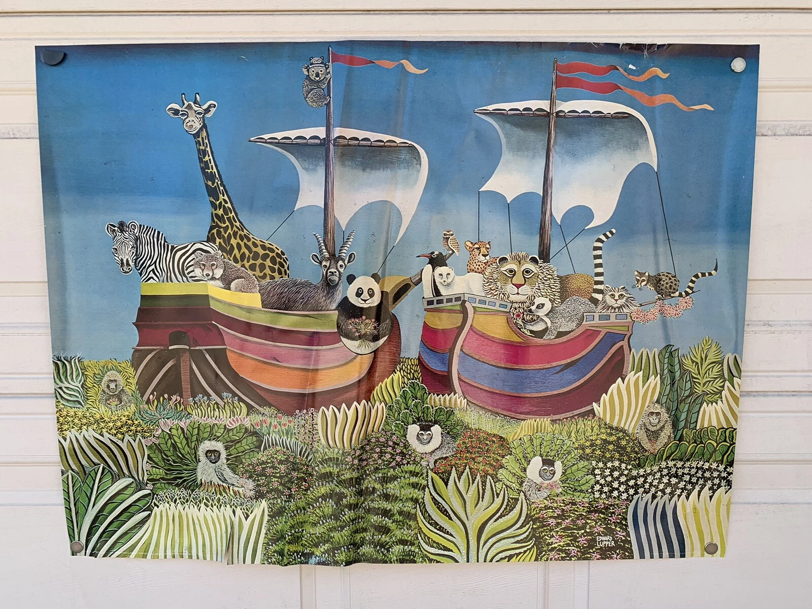 RARE Edward Lupper Vintage 1970's ORIGINAL Noah's Arc  29