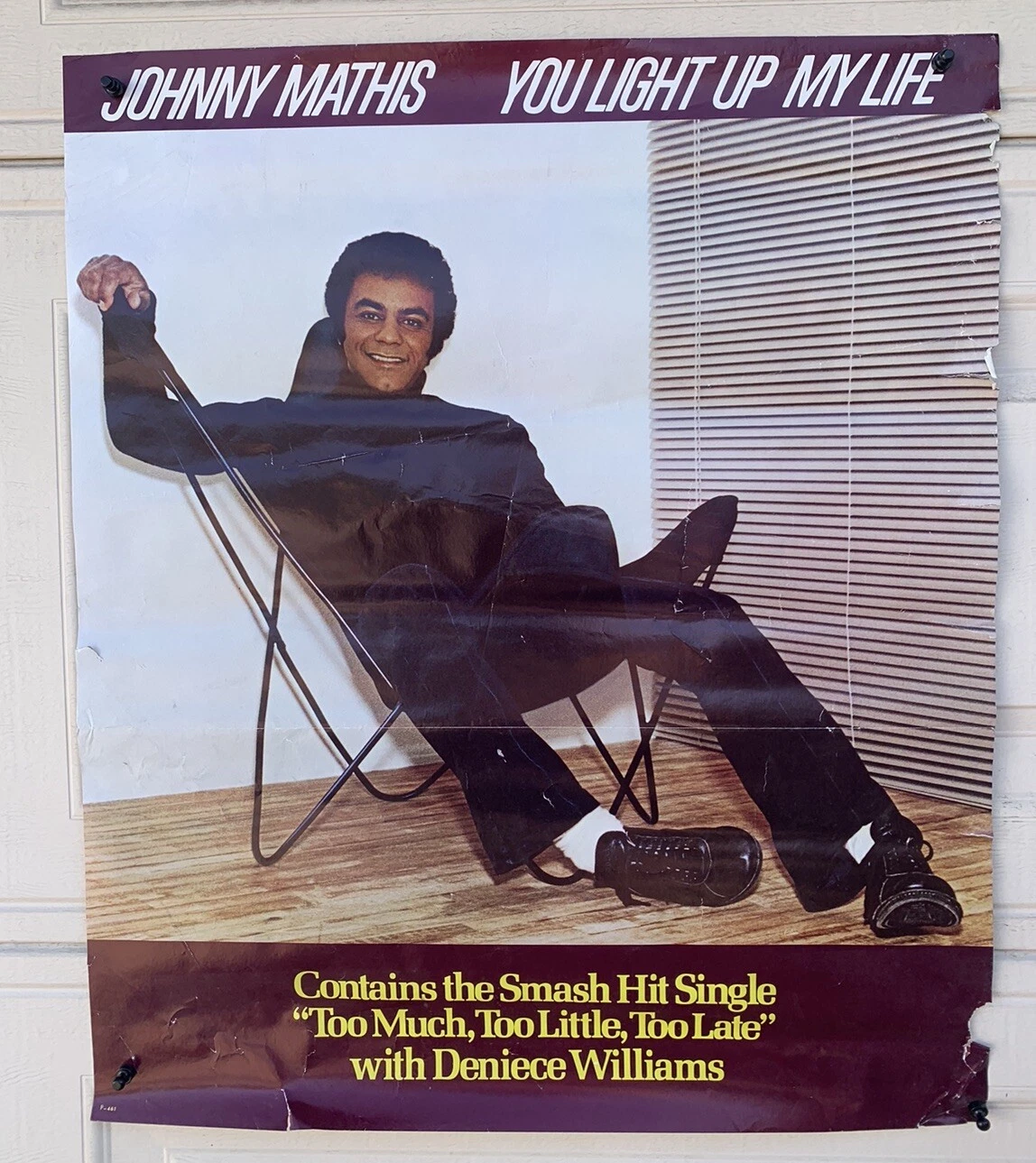 Johnny Mathis You Light Up My Life Poster 1978 ORIGINAL 24