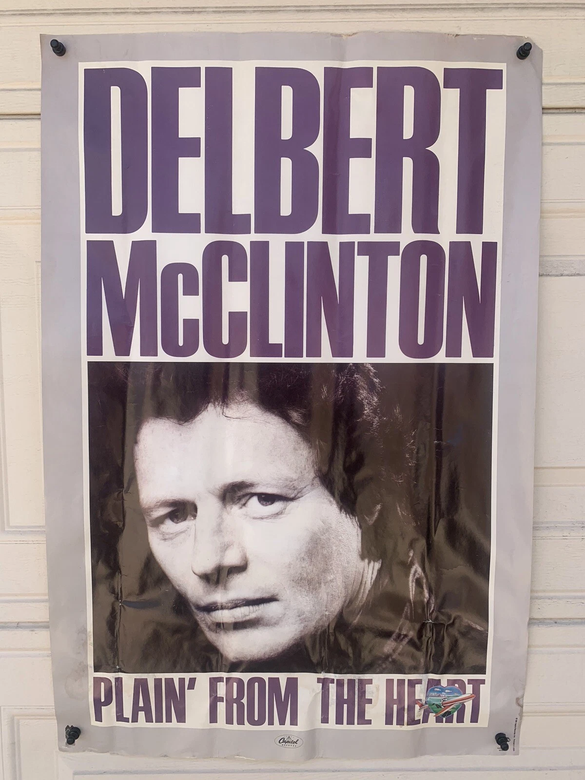 Delbert McClinton Plain From The Heart Poster 1981 Promo ORIGINAL 20