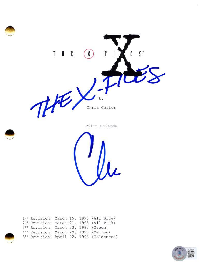 Chris Carter Signed Autograph The X-Files Pilot Script Screenplay - Beckett COA
