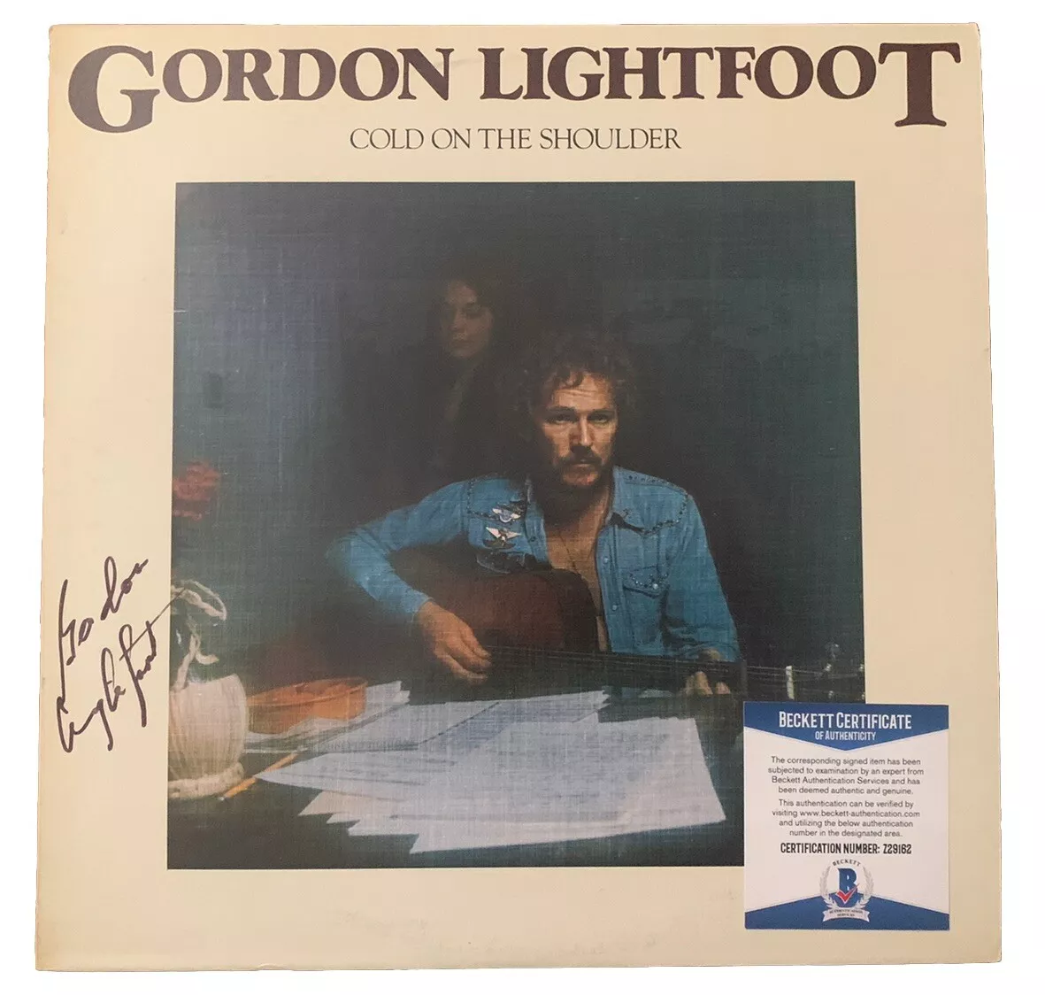 Gordon Lightfoot Cold Shoulder Signed Autographed LP Album Record PSA Certified
