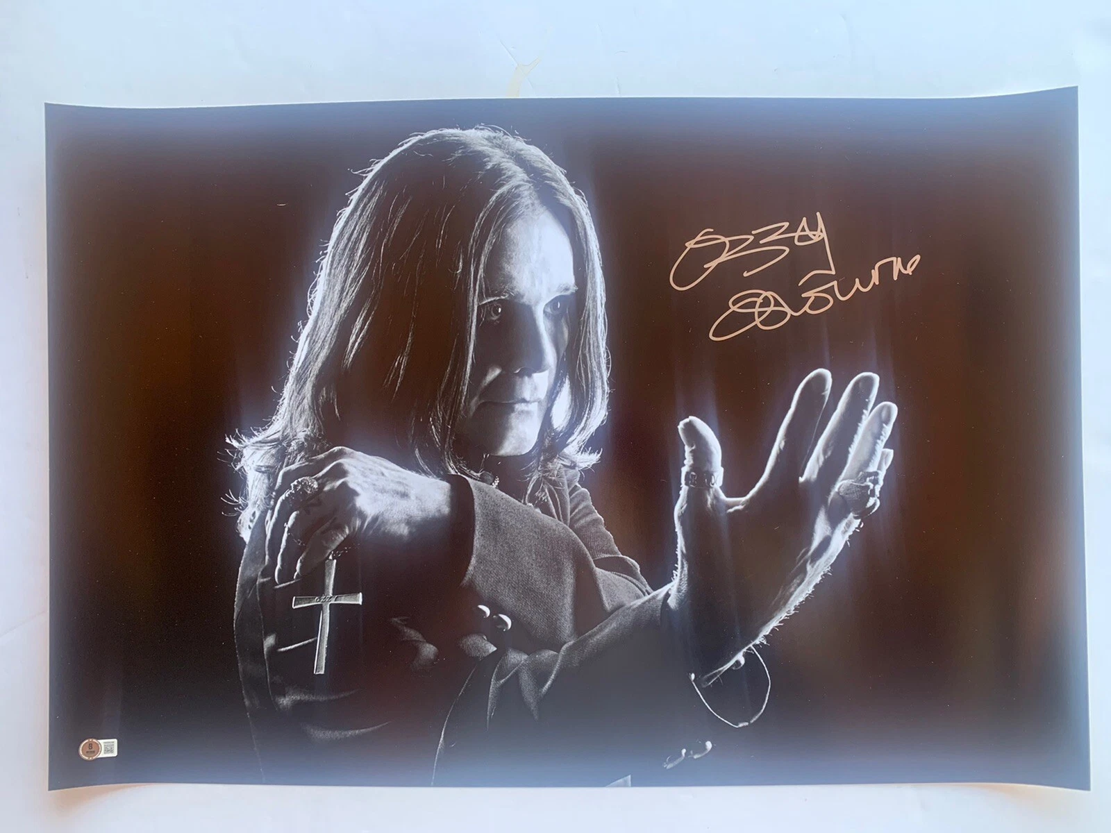 Ozzy Osbourne Black Sabbath MUSEUM PIECE Signed 20x30 Photo Beckett Witnessed #7