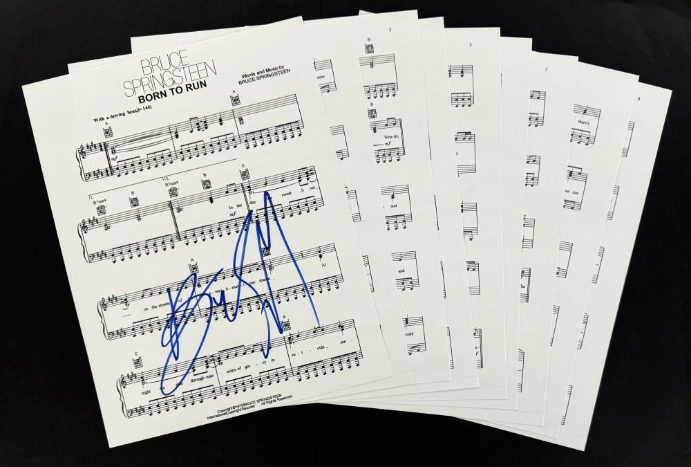 Bruce Springsteen Signed Autograph Born to Run Full Sheet Music Set w/ JSA BAS