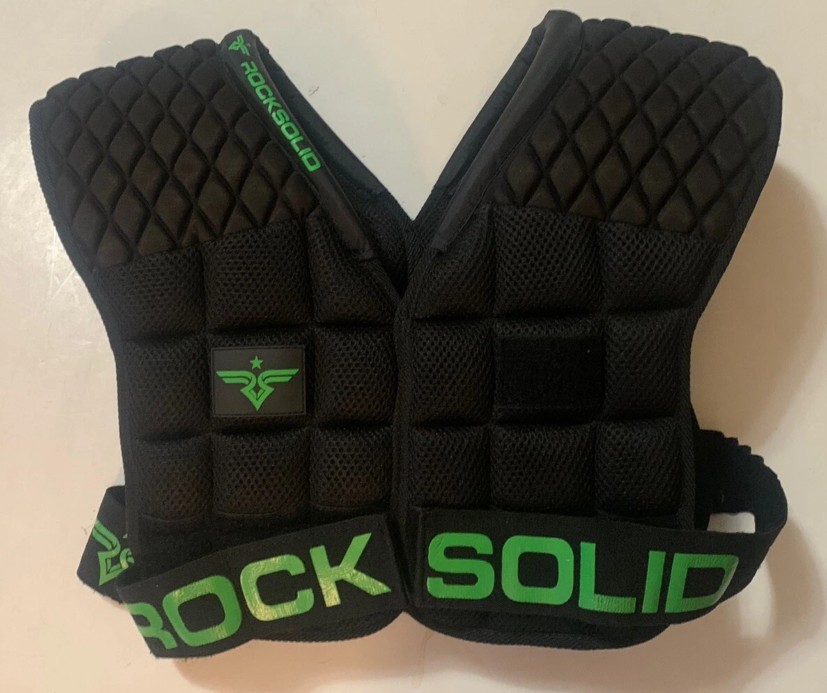 ROCK SOLID SOFT SHELL PADS FLAG FOOTBALL VEST BLACK YOUTH LARGE COLLECTIBLE MEMORABILIA