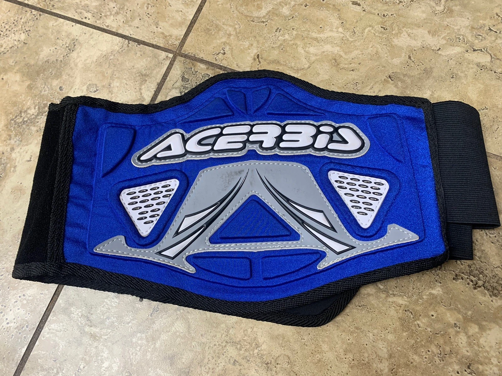 Acerbis Vintage Racing Motorcycle Kidney Belt - Blue/adjustable Adult Off-Road