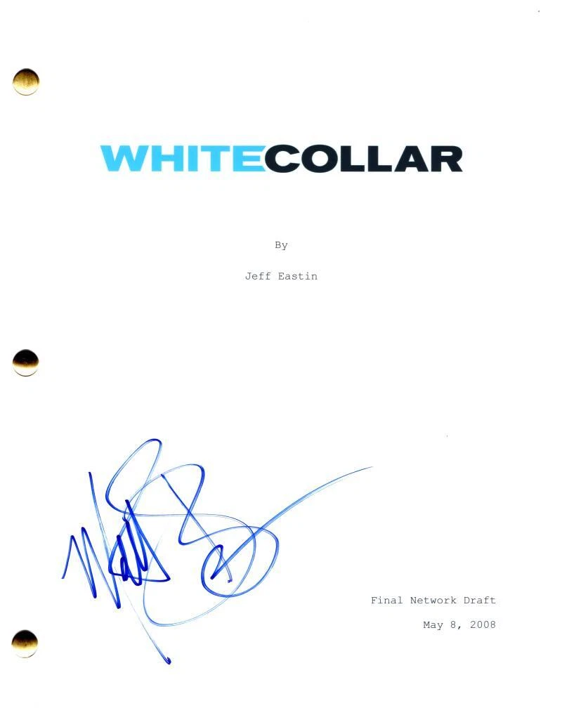 Matt Bomer Signed Autograph White Collar Pilot Script Screenplay - Neal Caffrey