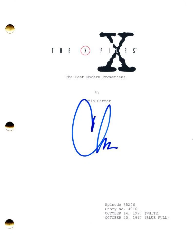 Chris Carter Signed Autograph The X-Files Full Episode Script Screenplay