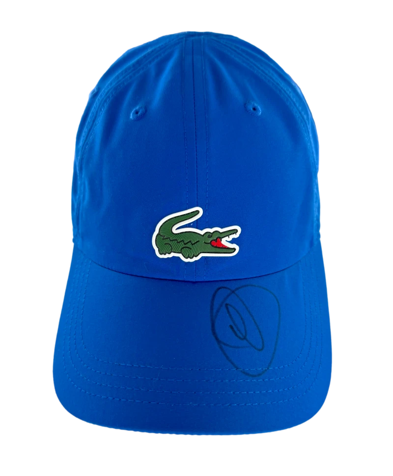 Novak Djokovic Signed Autograph Lacoste Tennis Cap Hat - Golden Grand Slam BAS