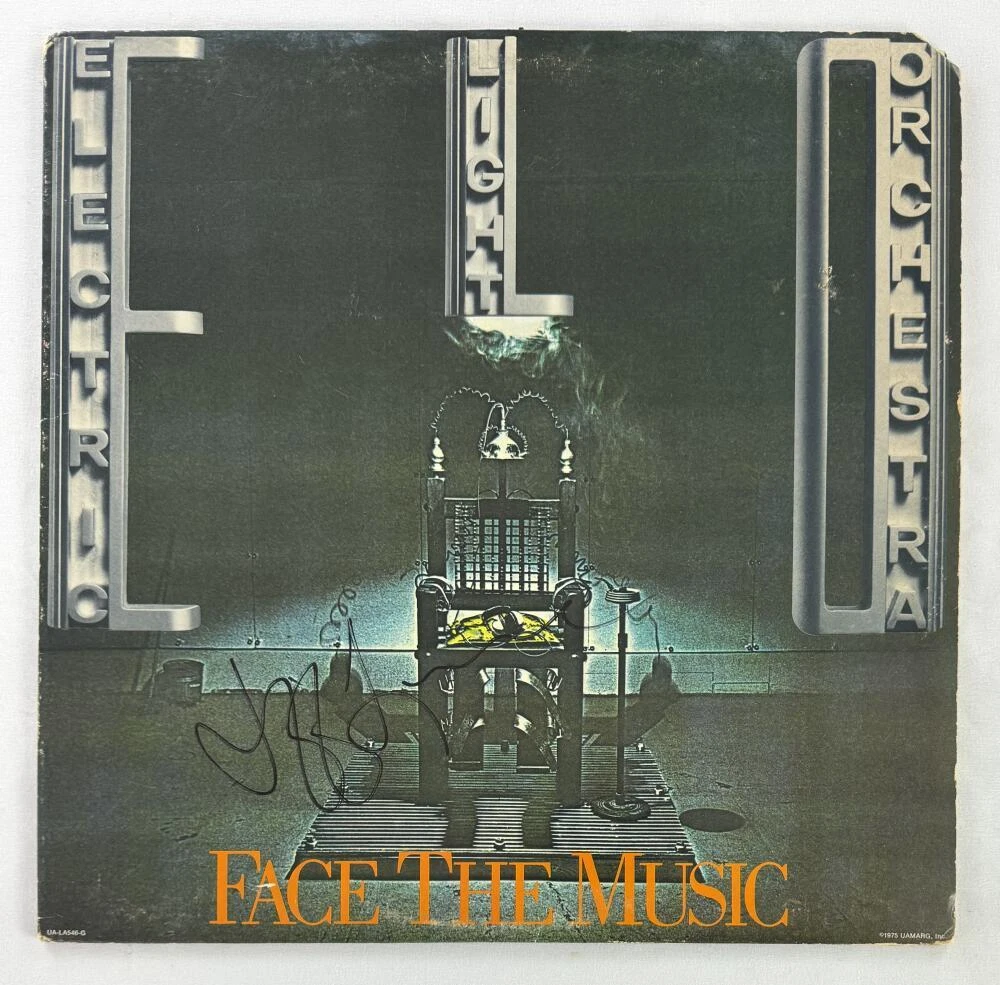 Jeff Lynne EL0 Signed Autograph Album Vinyl Record LP - Face the Music JSA COA