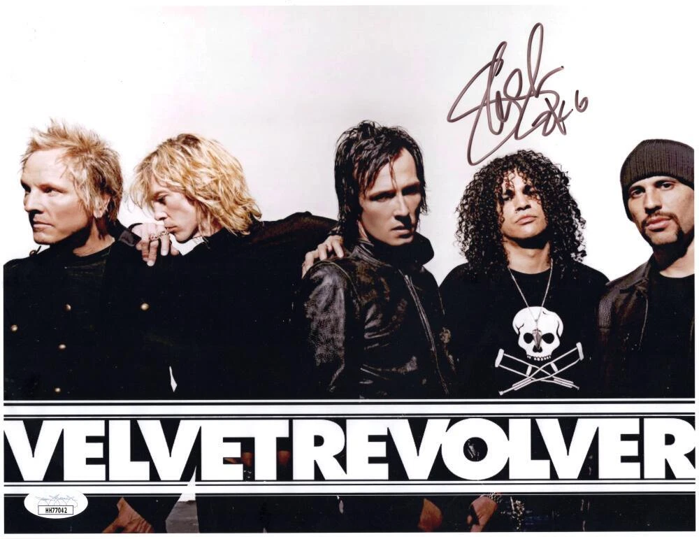 Slash Velvet Revolver Signed Autograph 8.5x11 Photo - GNR Guitar God w/ JSA COA