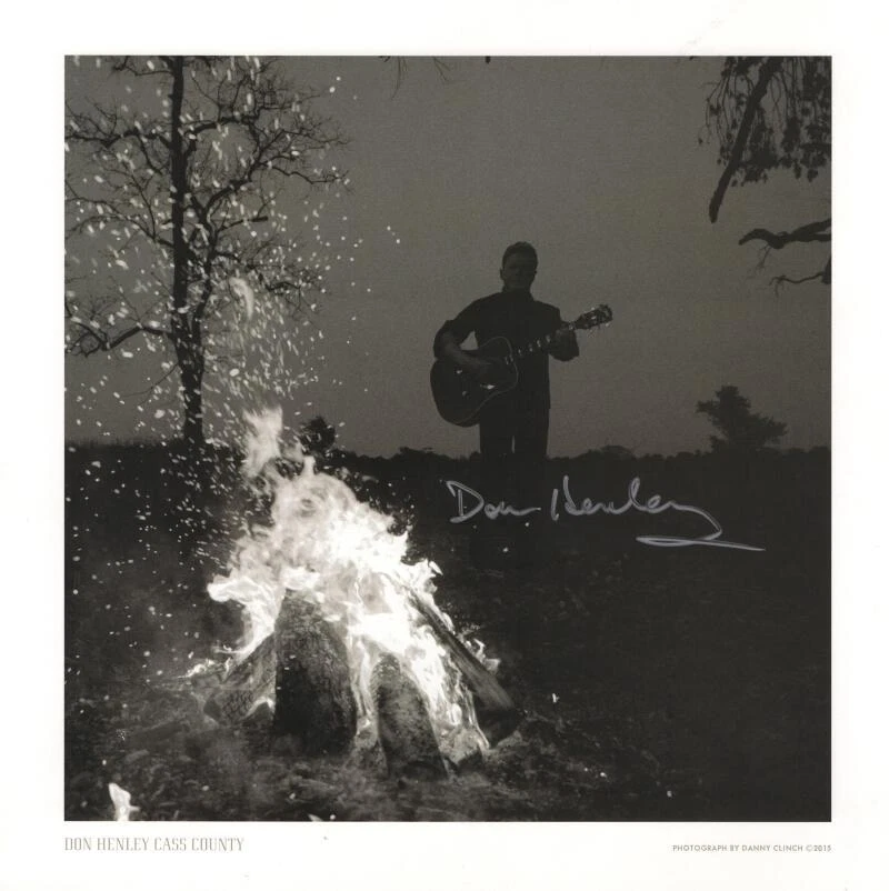 Don Henley Eagles Signed Autograph 12x12 Cass County Album Flat Lithograph BAS