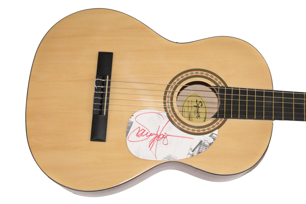 Sammy Hagar Van Halen Signed Autograph Fender Acoustic Guitar Red Rocker JSA COA