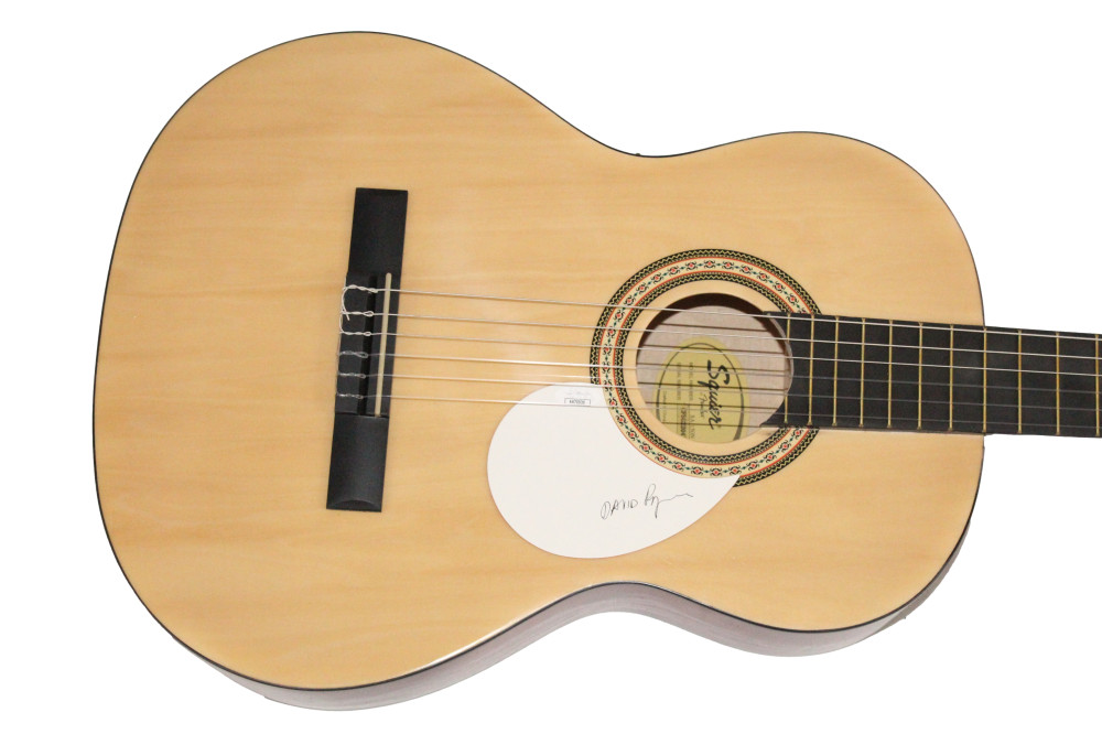 David Byrne The Talking Heads Signed Autograph Fender Acoustic Guitar w/ JSA COA