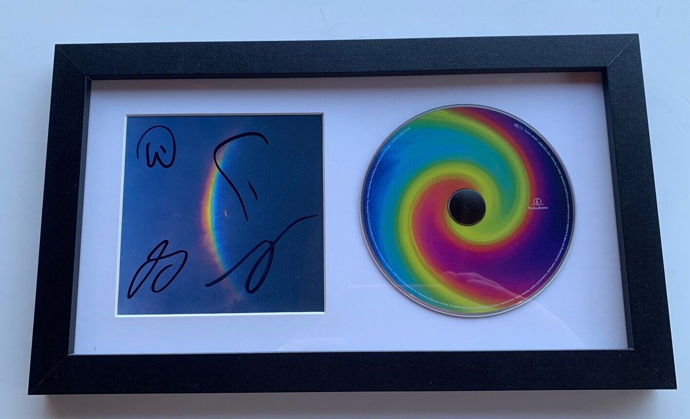 Coldplay All 4 Band Signed Autographed Framed Bang CD Display  BAS Guaranteed