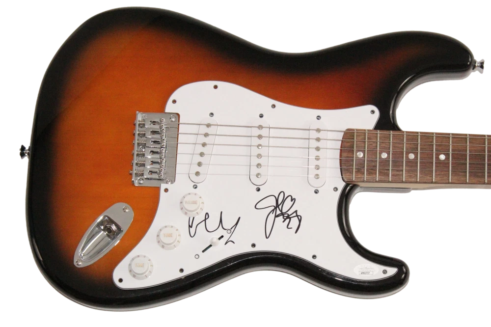 Lance Bass & JC Chasez Signed Autograph Fender Electric Guitar NSYNC w/ JSA COA