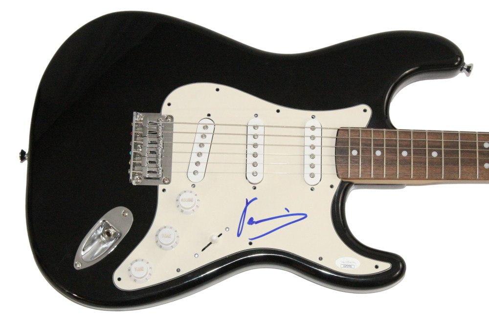 Yanni Signed Autograph Fender Electric Guitar Dare to Dream In My Time JSA COA