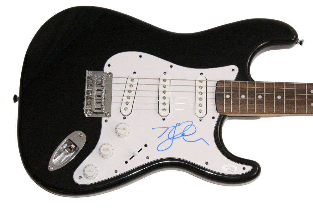 Tyler Glenn Neon Trees Signed Autograph Fender Electric Guitar Habits w/ JSA COA
