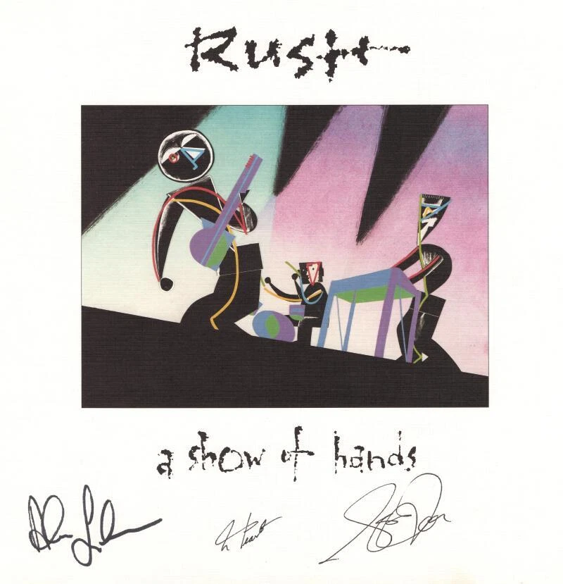 Rush Band Signed Autograph 12x12 Promo Album Flat Alex Lifeson Geddy Lee JSA COA