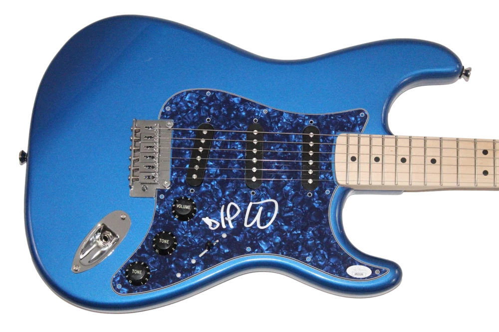 Diplo aka Wesley Pentz Signed Autograph Blue Electric Guitar Major Lazer JSA COA
