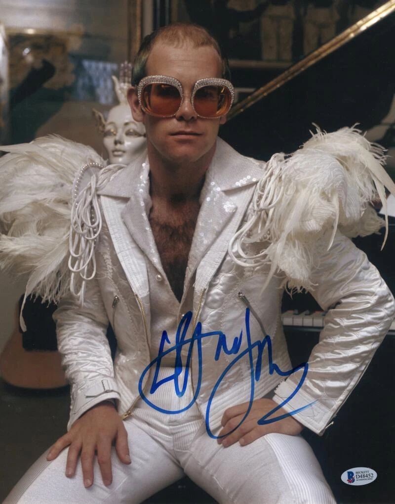 Elton John Signed Autograph 11x14 Photo - Goodbye Yellow Brick Road Beckett COA