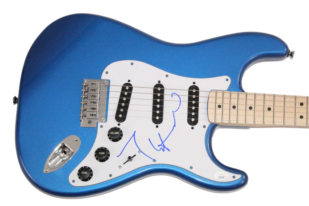 Thurston Moore Sonic Youth Signed Autograph Blue Stratocaster Guitar JSA COA