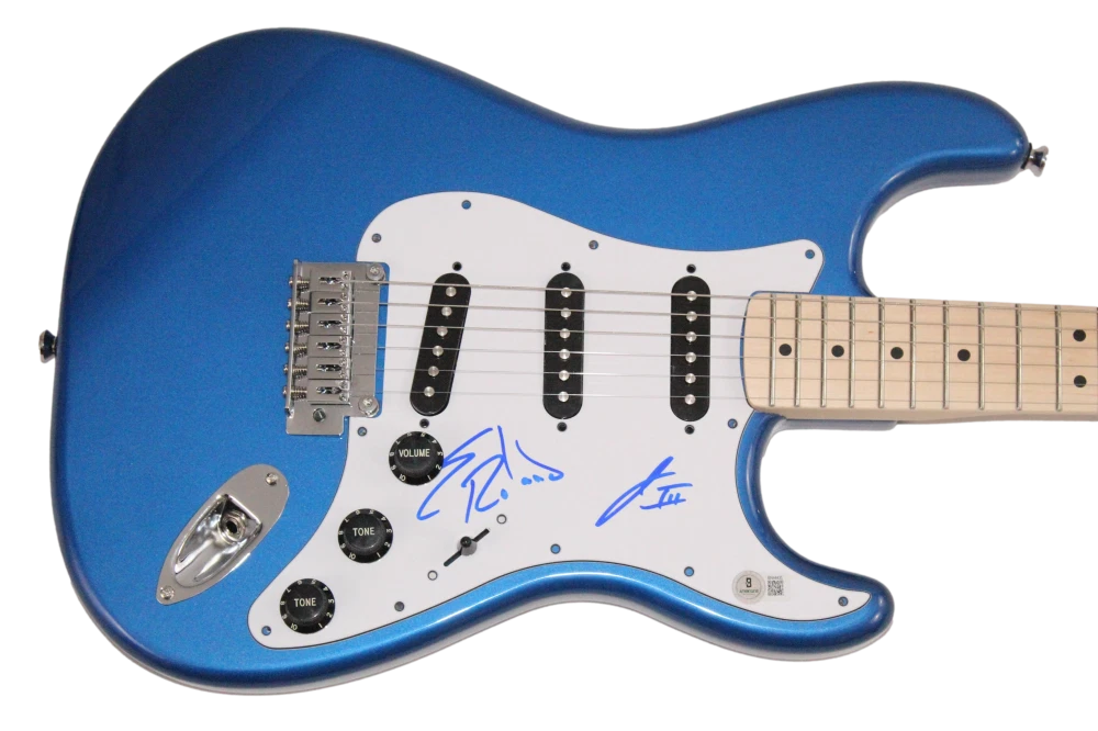 Ed Roland & Jesse Triplett III Signed Autograph Guitar - Collective Soul Beckett