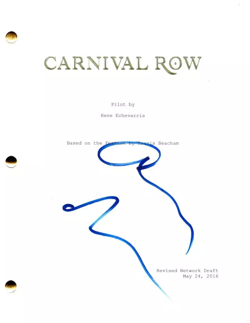 Cara Delevingne Signed Autograph Carnival Row Pilot Script Screenplay - Vignette