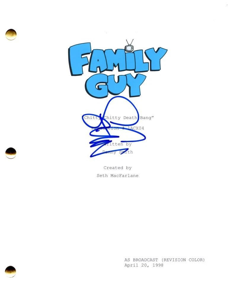Seth Green Signed Autograph Family Guy Episode Script Screenplay - Chris Griffin