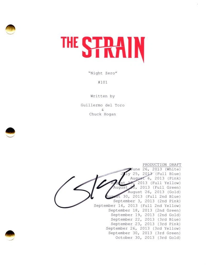 Corey Stoll Signed Autograph The Strain Pilot Script Screenplay  Eph Goodweather