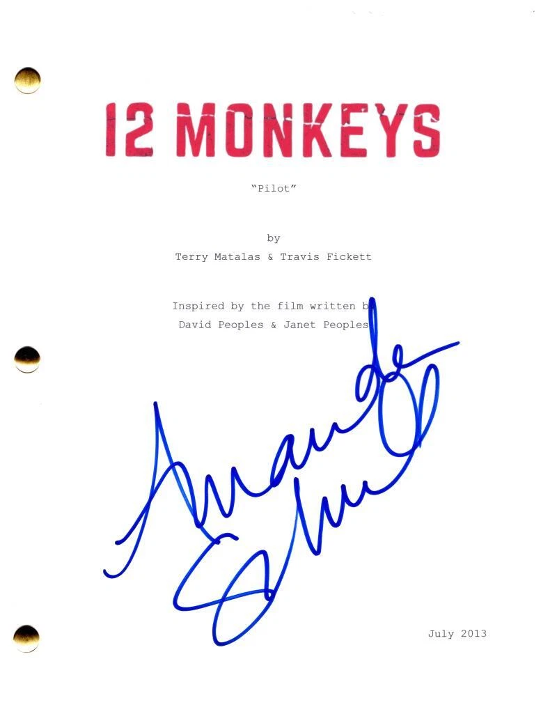 Amanda Schull Signed Autograph 12 Monkeys Pilot Script Screenplay  Cassie Railly