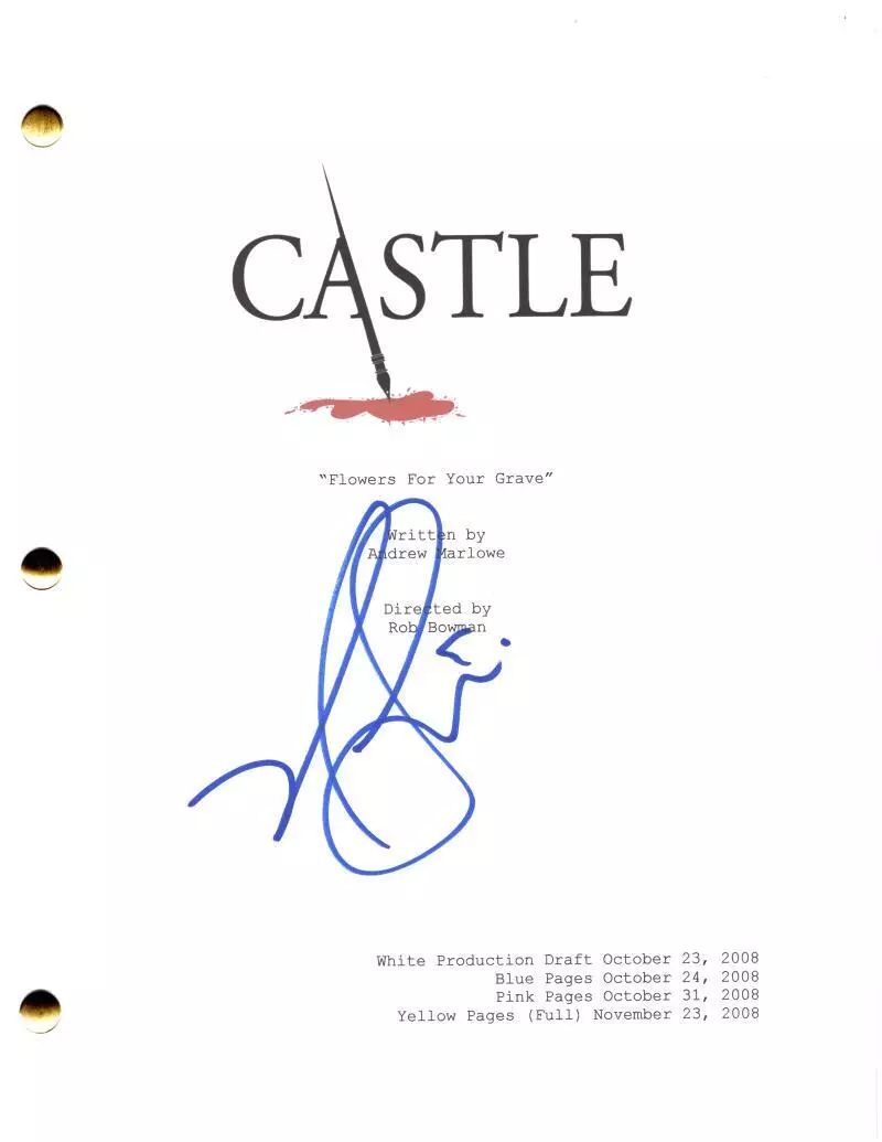 Nathan Fillion Signed Autograph Castle Full Pilot Script Screenplay - Richard