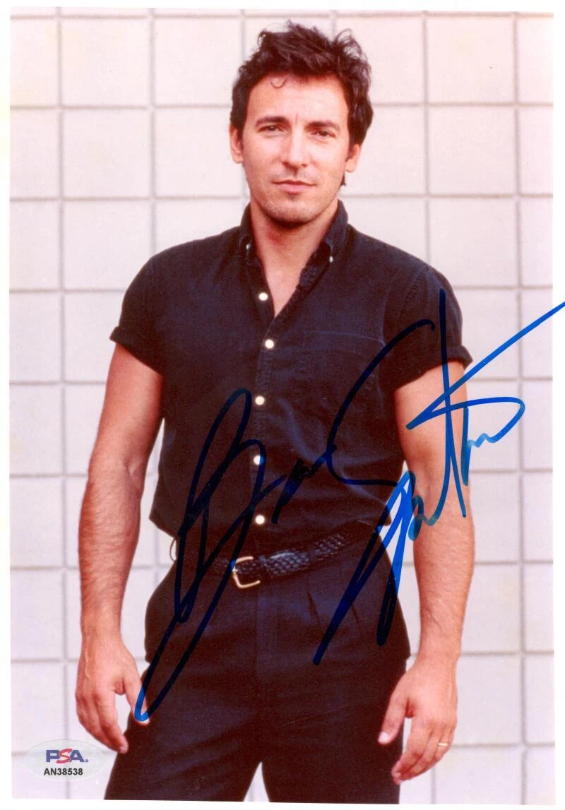 Bruce Springsteen Signed Autograph 7x10 Vintage Photo - Born to Run w/ PSA COA