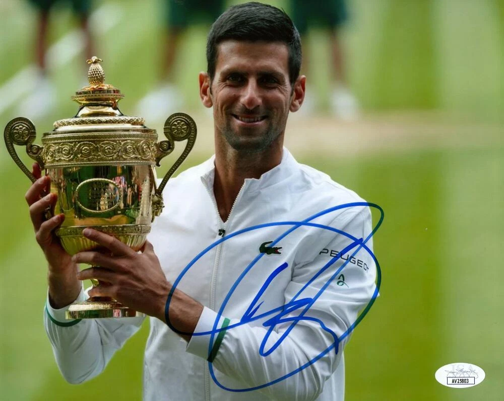 Novak Djokovic Signed Autograph 8x10 Photo - Tennis Champion GOAT w/ JSA COA