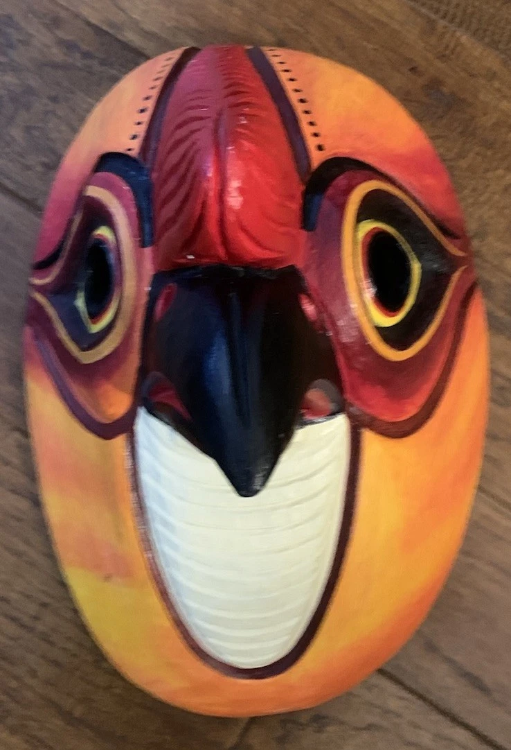 Ecuador WOOD CARVED CONDOR MASK, FACE 16