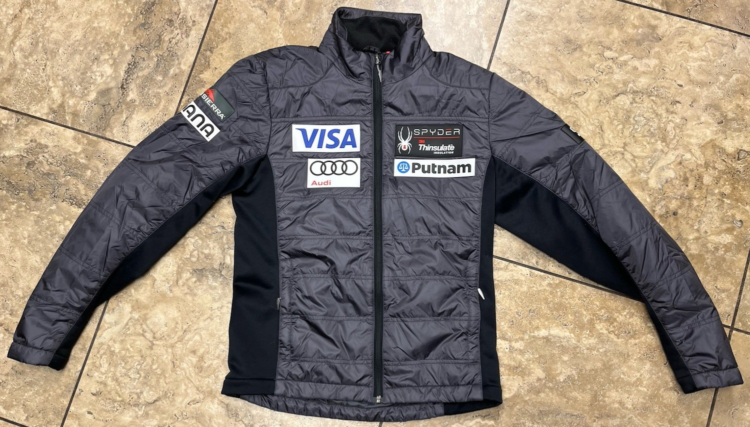 US Ski Team Official Spider Jacket Sponsors Patches Small Ski Snowboard