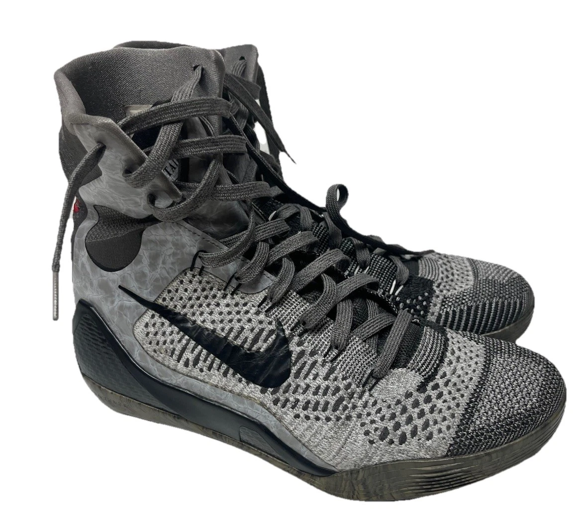 Nike Shoes Mens Sz 9.5 Kobe IX 9 Elite Detail Fog Grey Black Rare OG NDS