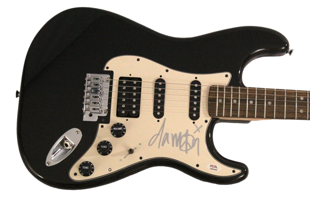 Damon Albarn The Gorillaz Signed Autograph Fender Electric Guitar w/ PSA COA