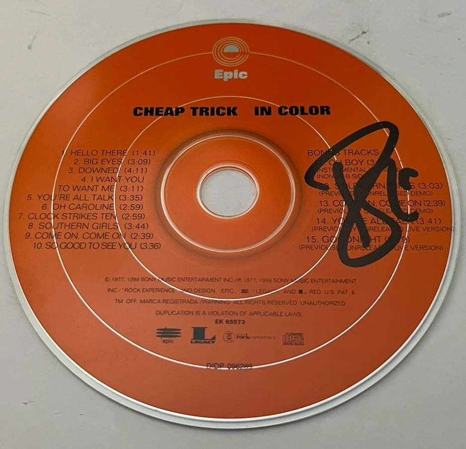 Cheap Trick Robin Zander Autographed Signed CD BAS Guaranteed #2