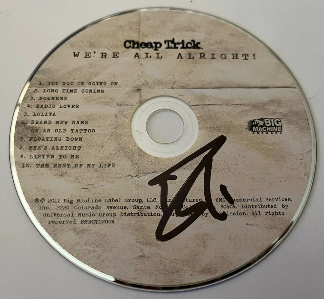 Cheap Trick Robin Zander Autographed Signed CD BAS Guaranteed #3