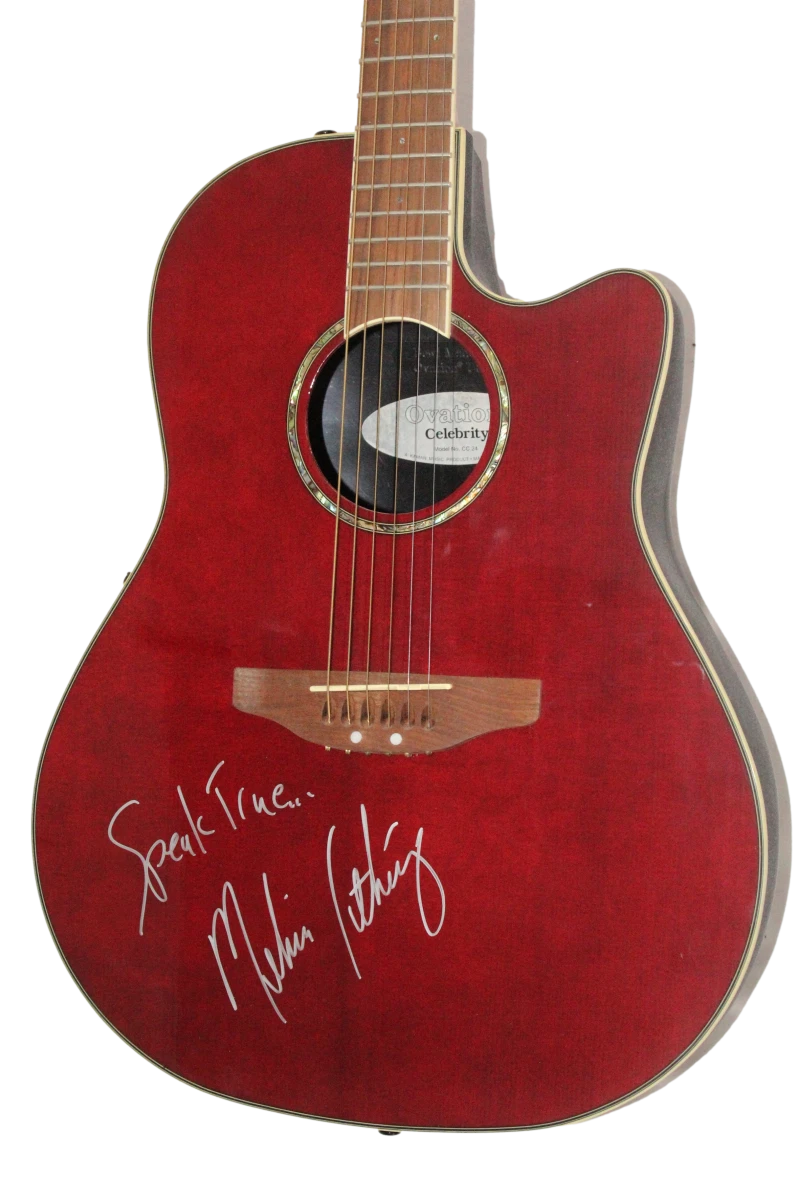 Melissa Etheridge Signed Autograph Guitar - Speak True inscription Beckett COA