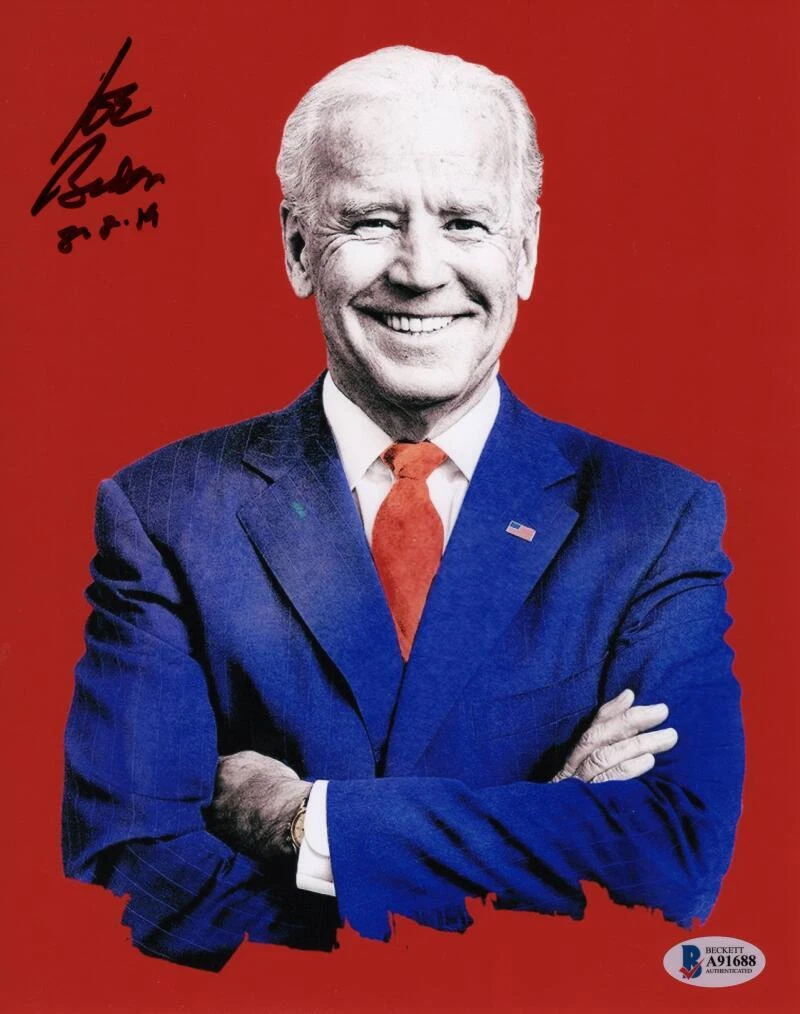 President Joe Biden Signed Autograph 8x10 Photo - Delaware Senator Beckett COA
