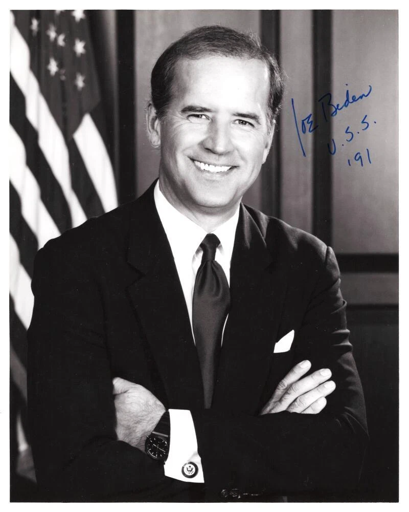President Joe Biden Signed Autograph 8x10 Vintage Photo - US Senator w/ JSA COA
