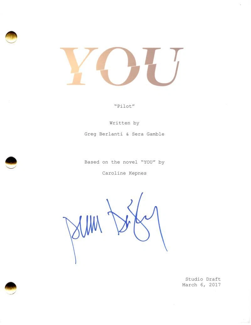 Penn Badgley Signed Autograph You Full Pilot Script Screenplay - Joe Goldberg