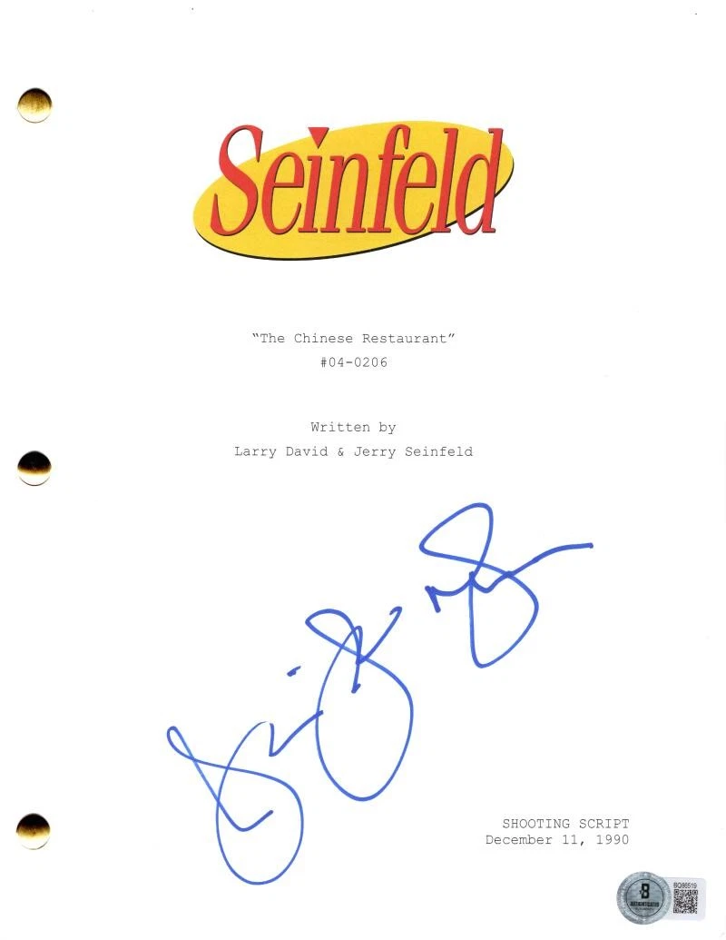 Julia Louis-Dreyfus Signed Autograph Seinfeld Chinese Restaurant Script Beckett
