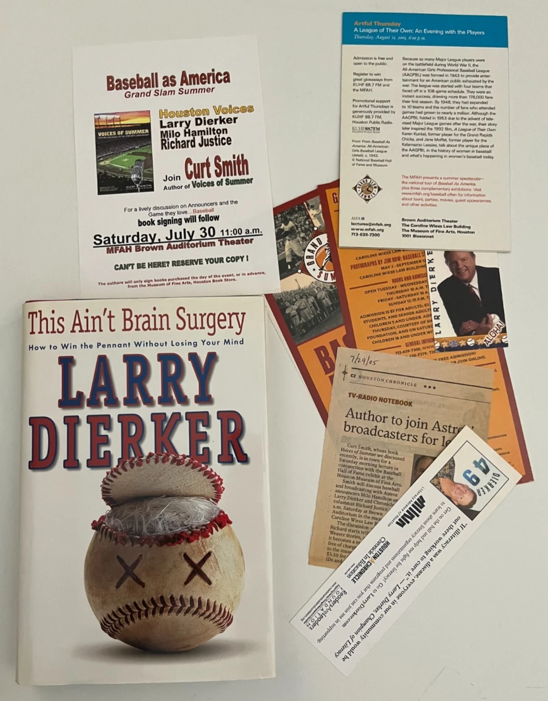 Milo Hamilton Astros Baseball Announcer Signed Autographed Book BAS Guaranteed