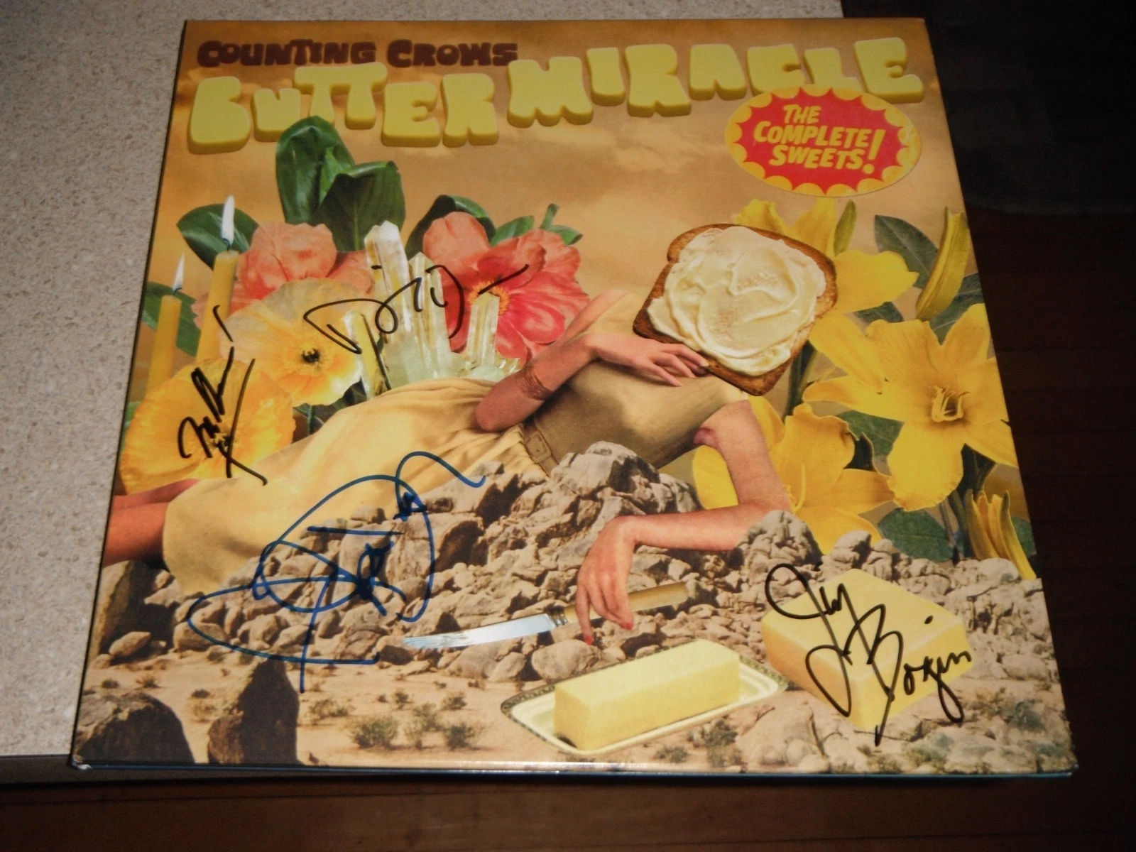 COUNTING CROWS GROUP SIGNED BUTTER MIRACLE THE COMPLETE SERIES VINYL ALBUM