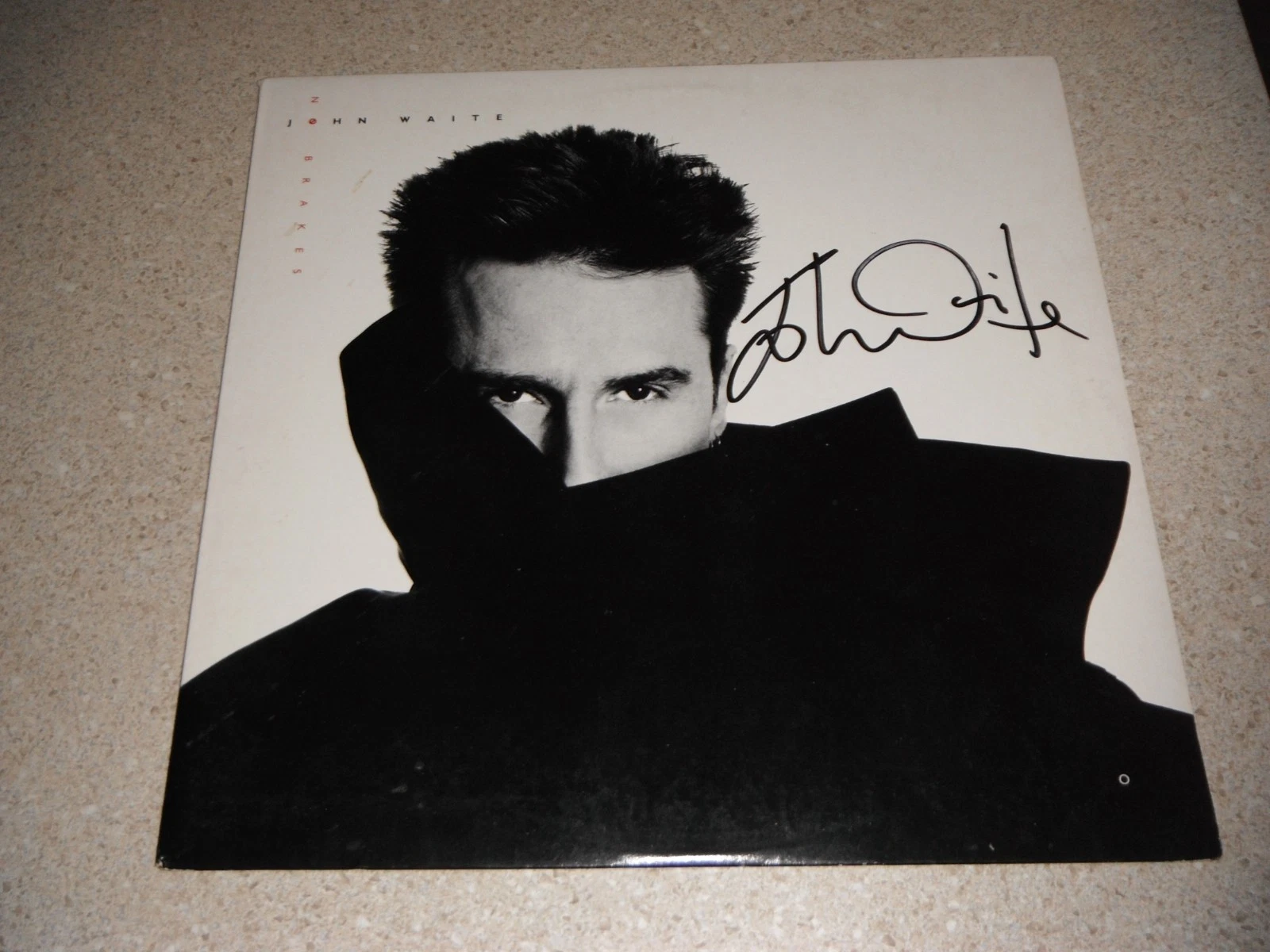 JOHN WAITE SIGNED NO BRAKES VINYL ALBUM