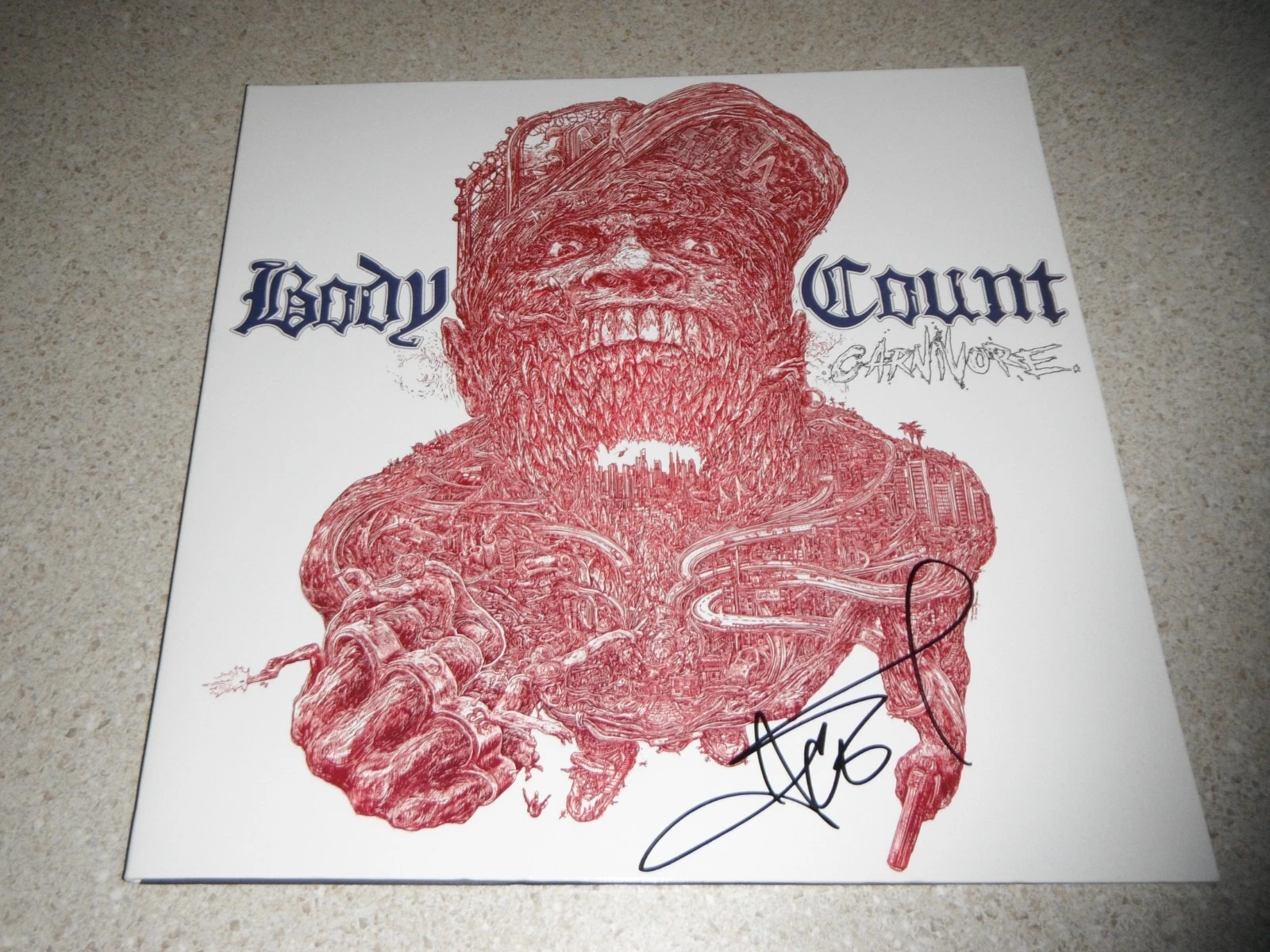 BODY COUNT ICE T SIGNED CARNIVORE ALBUM LEGEND!! LAW AND ORDER SVU